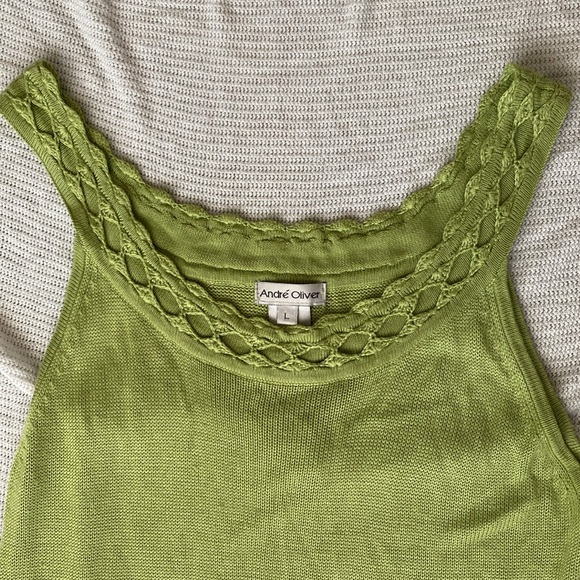 Lime Green Knit Tank - Picture 2 of 5